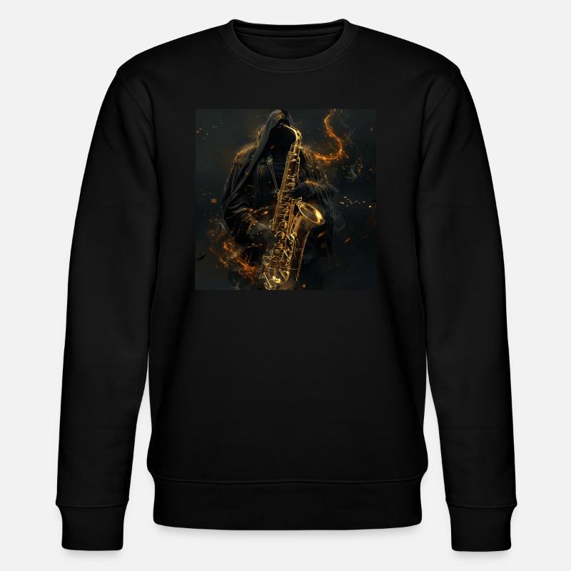 Saxophon - Stanley/Stella Unisex Bio-Sweatshirt CHANGER  - Schwarz