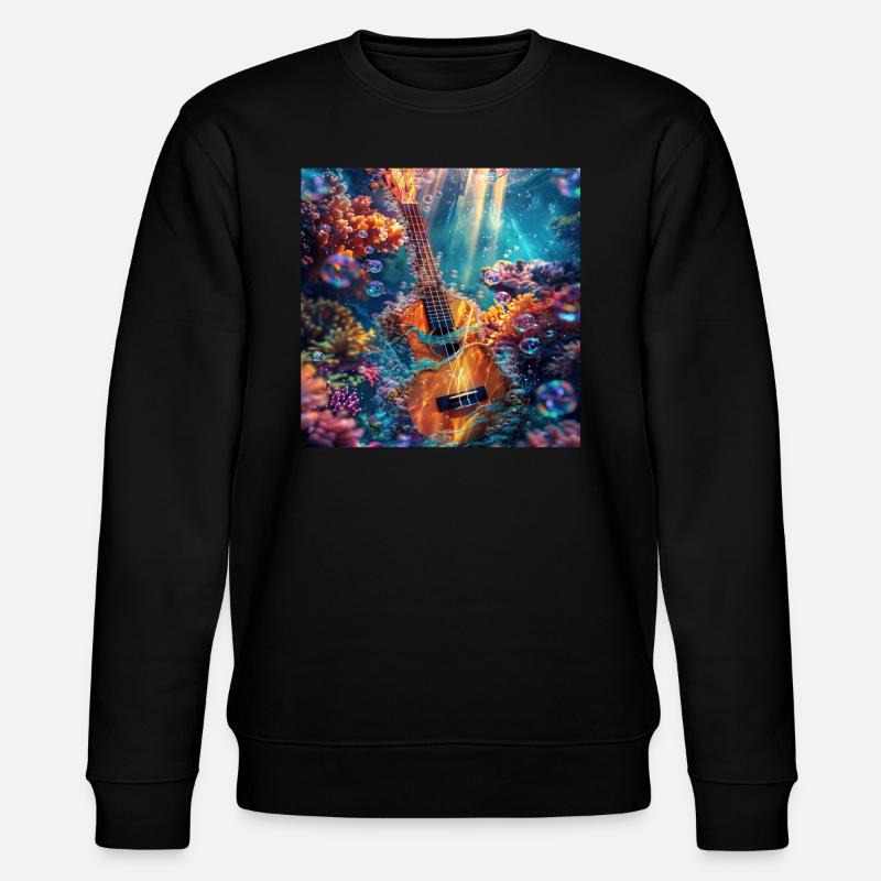 Ukulele - Stanley/Stella Unisex Bio-Sweatshirt CHANGER  - Schwarz