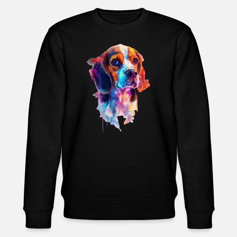 Beagle - Stanley/Stella Unisex Bio-Sweatshirt CHANGER  - Schwarz