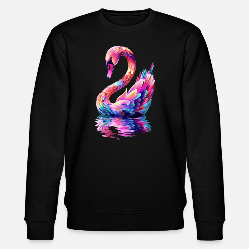 Schwan - Stanley/Stella Unisex Bio-Sweatshirt CHANGER  - Schwarz