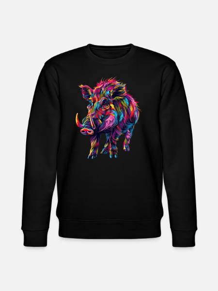 Warzenschwein - Stanley/Stella Unisex Bio-Sweatshirt CHANGER - Schwarz