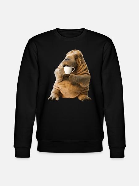 Walross Kaffee - Stanley/Stella Unisex Bio-Sweatshirt CHANGER - Schwarz