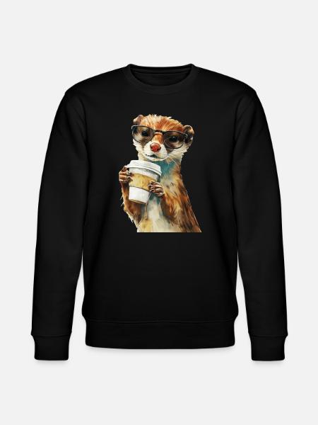 Wiesel Kaffee - Stanley/Stella Unisex Bio-Sweatshirt CHANGER  - Schwarz