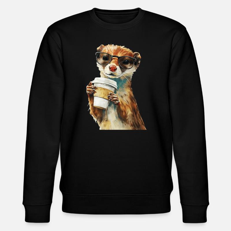 Wiesel Kaffee - Stanley/Stella Unisex Bio-Sweatshirt CHANGER  - Schwarz