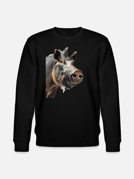Warzenschwein - Stanley/Stella Unisex Bio-Sweatshirt CHANGER  - Schwarz