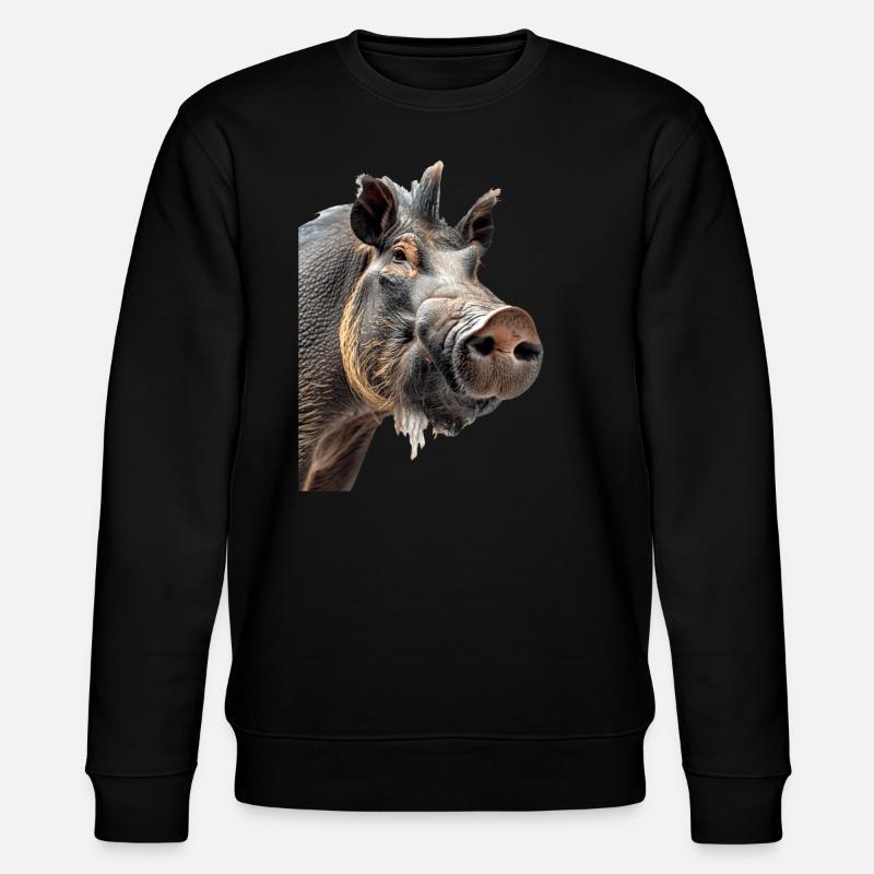 Warzenschwein - Stanley/Stella Unisex Bio-Sweatshirt CHANGER  - Schwarz