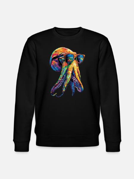 Tintenfisch - Stanley/Stella Unisex Bio-Sweatshirt CHANGER - Schwarz