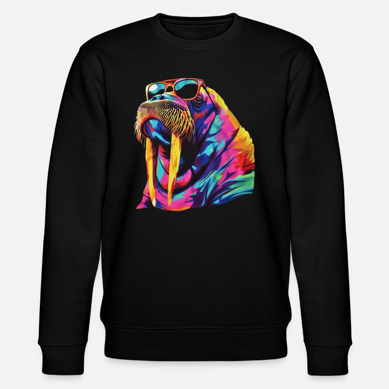 Walross - Stanley/Stella Unisex Bio-Sweatshirt CHANGER  - Schwarz