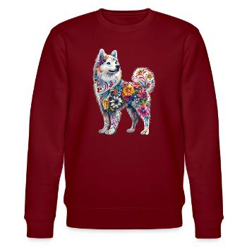 Samojede - Stanley/Stella Unisex Bio-Sweatshirt CHANGER  - Burgunderrot - Vorne - Nik (191cm) & Marisol (170cm)