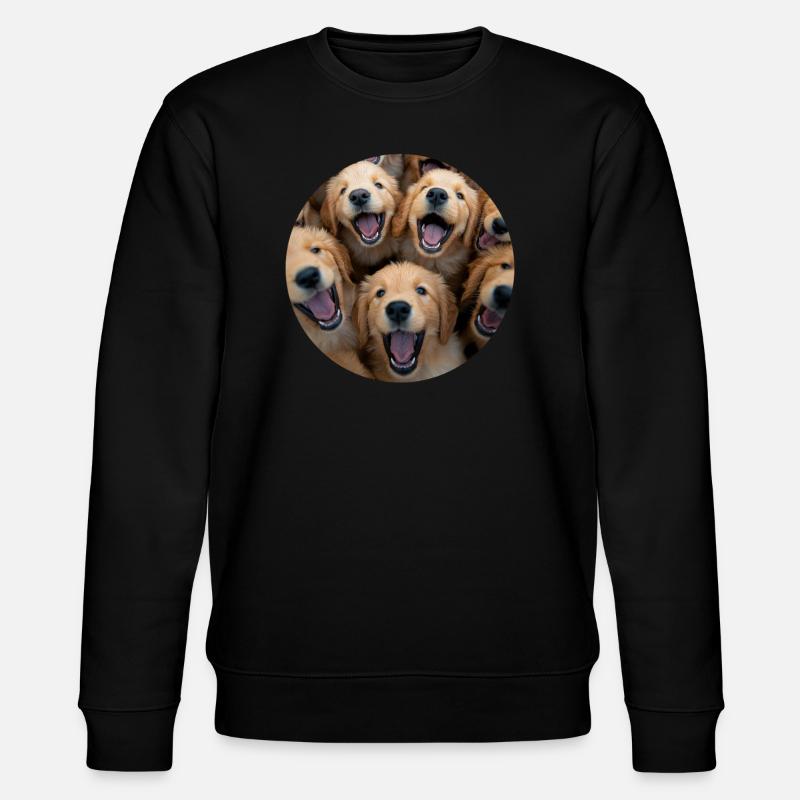 Golden Retriever - Stanley/Stella Unisex Bio-Sweatshirt CHANGER  - Schwarz