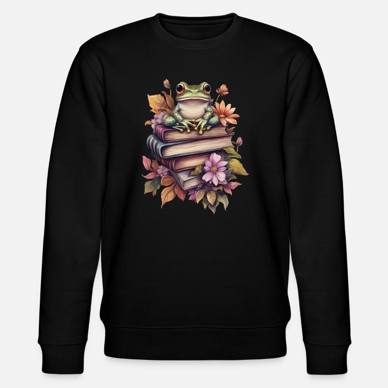 Frosch - Stanley/Stella Unisex Bio-Sweatshirt CHANGER  - Schwarz