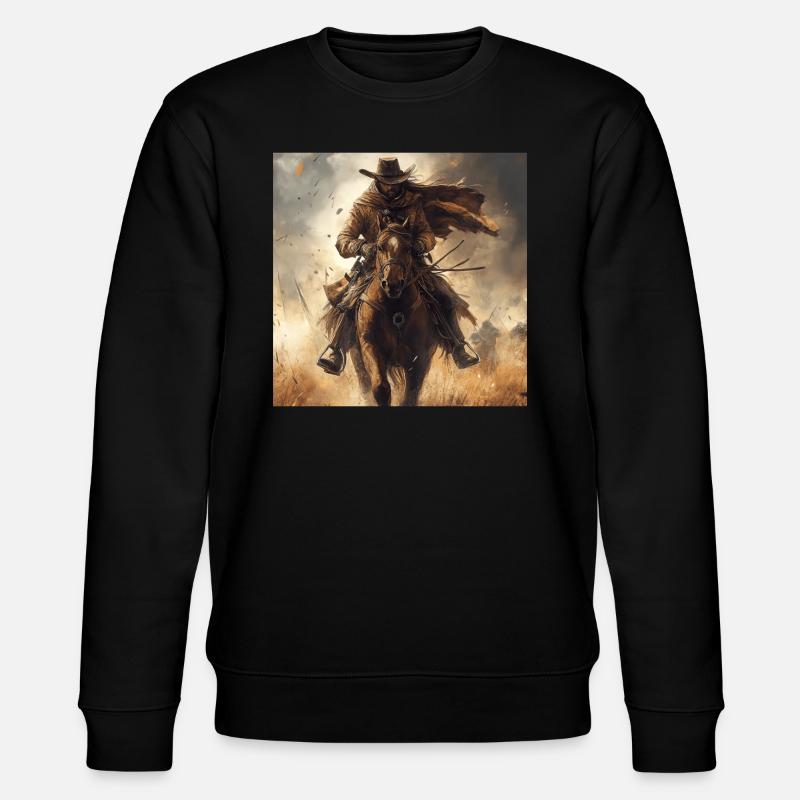 Cowboy - Stanley/Stella Unisex Bio-Sweatshirt CHANGER  - Schwarz