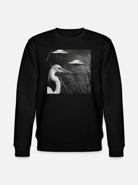 Reiher Vogel - Stanley/Stella Unisex Bio-Sweatshirt CHANGER - Schwarz