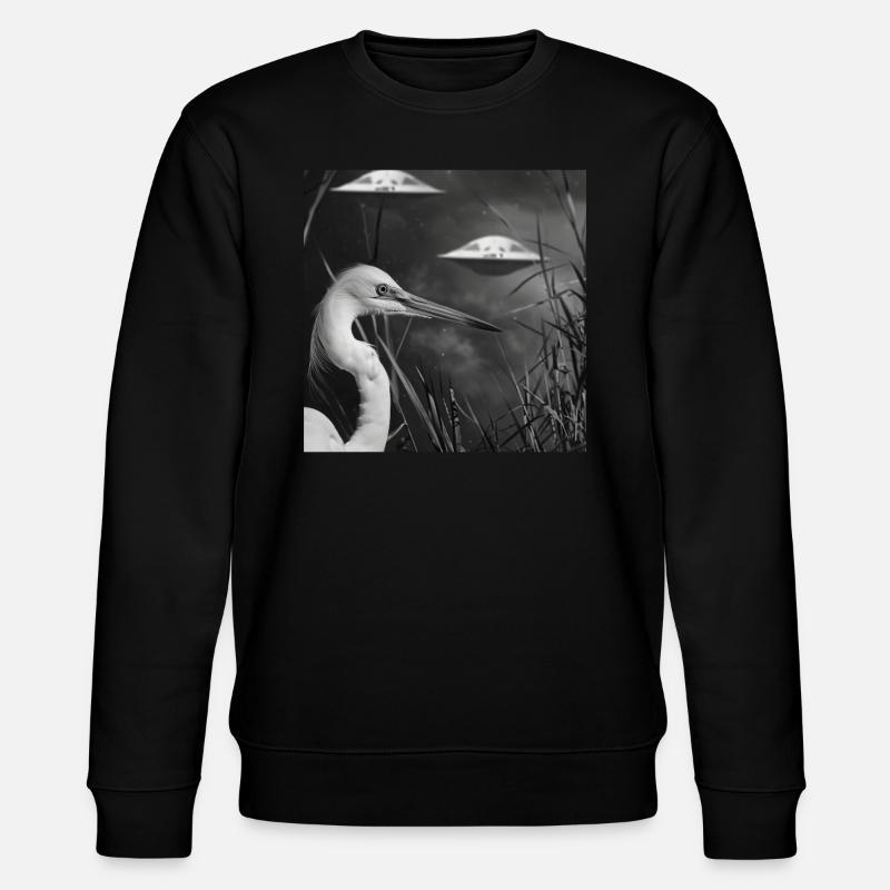 Reiher Vogel - Stanley/Stella Unisex Bio-Sweatshirt CHANGER  - Schwarz