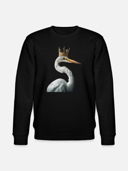 Reiher Vogel - Stanley/Stella Unisex Bio-Sweatshirt CHANGER  - Schwarz