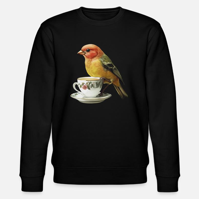 Finch Bird Kaffee - Stanley/Stella Unisex Bio-Sweatshirt CHANGER  - Schwarz