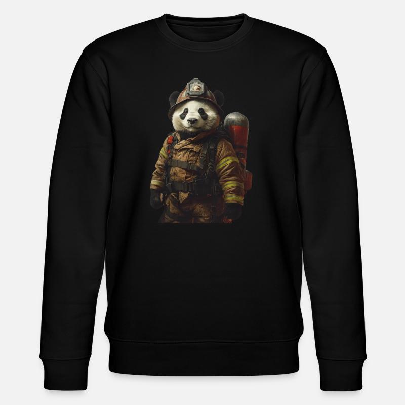 Panda - Stanley/Stella Unisex Bio-Sweatshirt CHANGER  - Schwarz