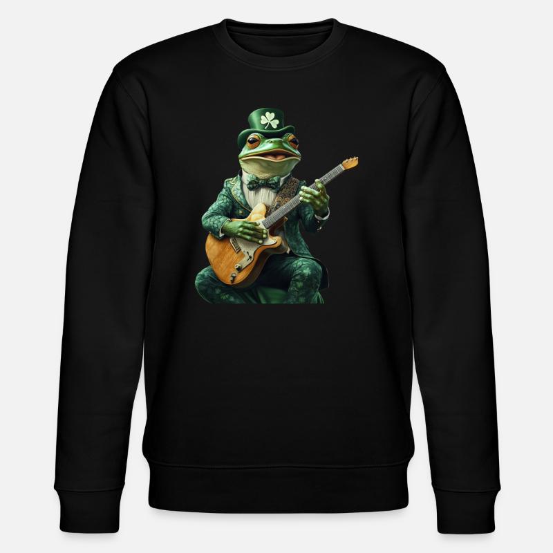 Frosch - Stanley/Stella Unisex Bio-Sweatshirt CHANGER  - Schwarz