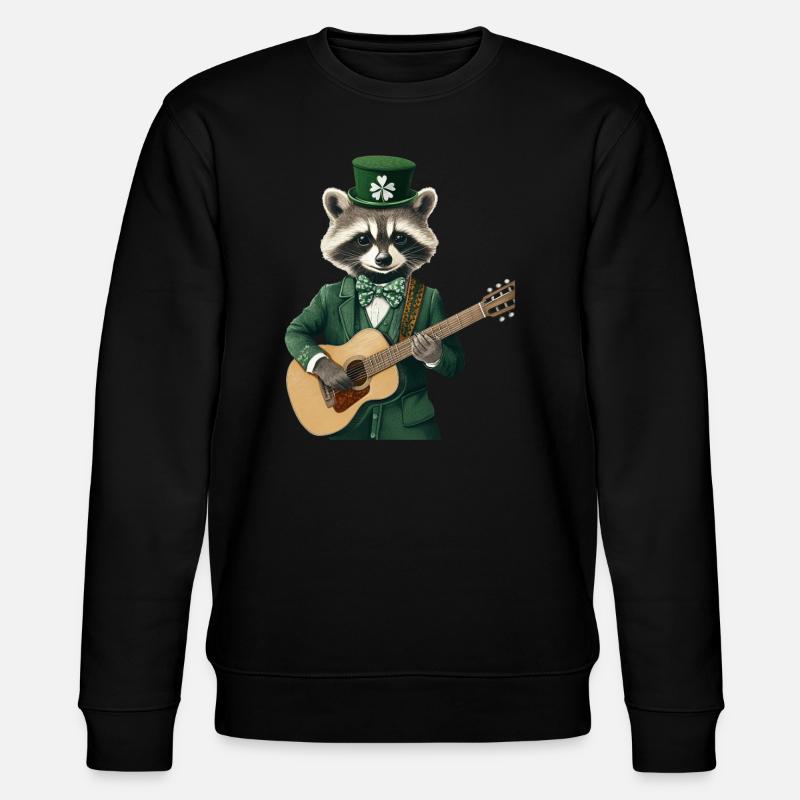 Waschbär - Stanley/Stella Unisex Bio-Sweatshirt CHANGER  - Schwarz