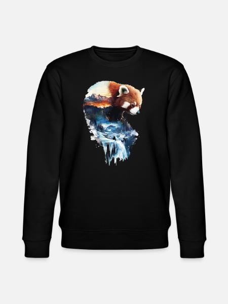 Roter Panda - Stanley/Stella Unisex Bio-Sweatshirt CHANGER - Schwarz