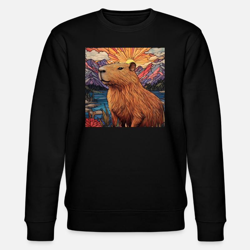 Wasserschwein - Stanley/Stella Unisex Bio-Sweatshirt CHANGER  - Schwarz