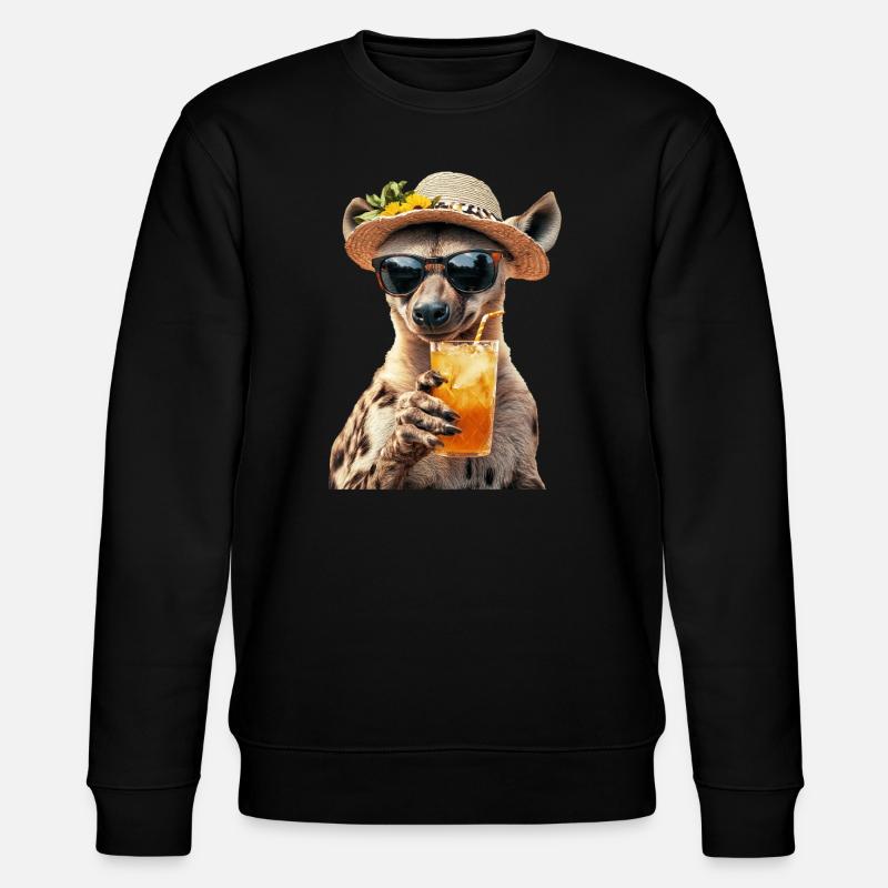 Hyäne - Stanley/Stella Unisex Bio-Sweatshirt CHANGER  - Schwarz