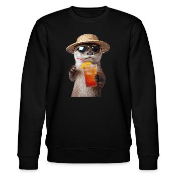 Otter - Stanley/Stella Unisex Bio-Sweatshirt CHANGER  - Schwarz - Vorne - Nik (191cm) & Marisol (170cm)