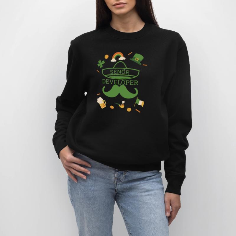 Senior Developer St Patricks Day Programmierer Stanley/Stella Unisex Bio-Sweatshirt CHANGER 