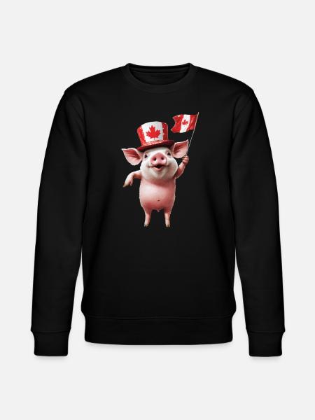 Schwein - Stanley/Stella Unisex Bio-Sweatshirt CHANGER - Schwarz