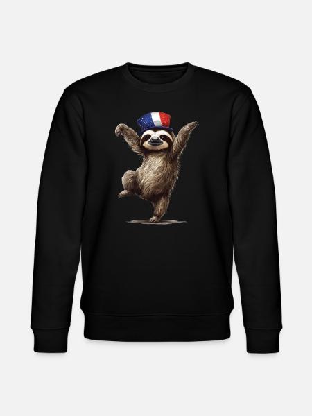 Faultier - Stanley/Stella Unisex Bio-Sweatshirt CHANGER  - Schwarz