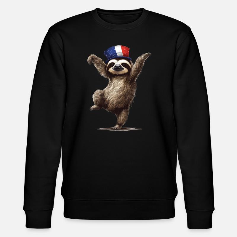 Faultier - Stanley/Stella Unisex Bio-Sweatshirt CHANGER  - Schwarz
