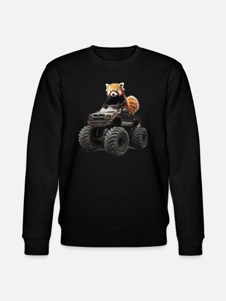 Roter Panda - Stanley/Stella Unisex Bio-Sweatshirt CHANGER - Schwarz