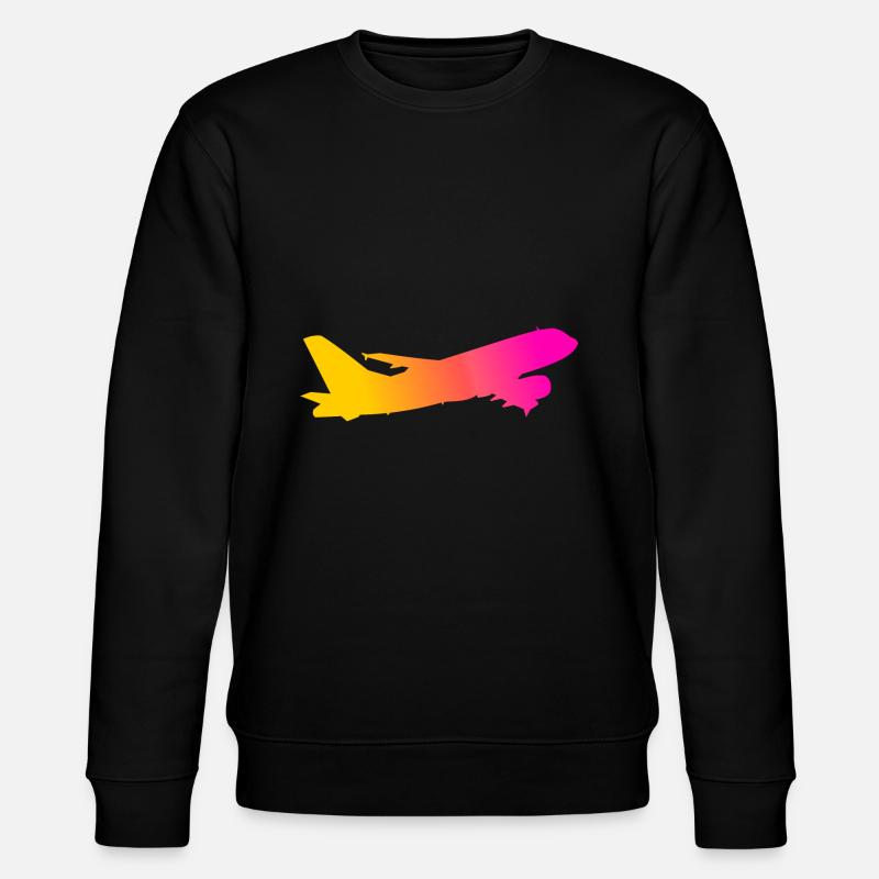 Flugzeug - Stanley/Stella Unisex Bio-Sweatshirt CHANGER  - Schwarz