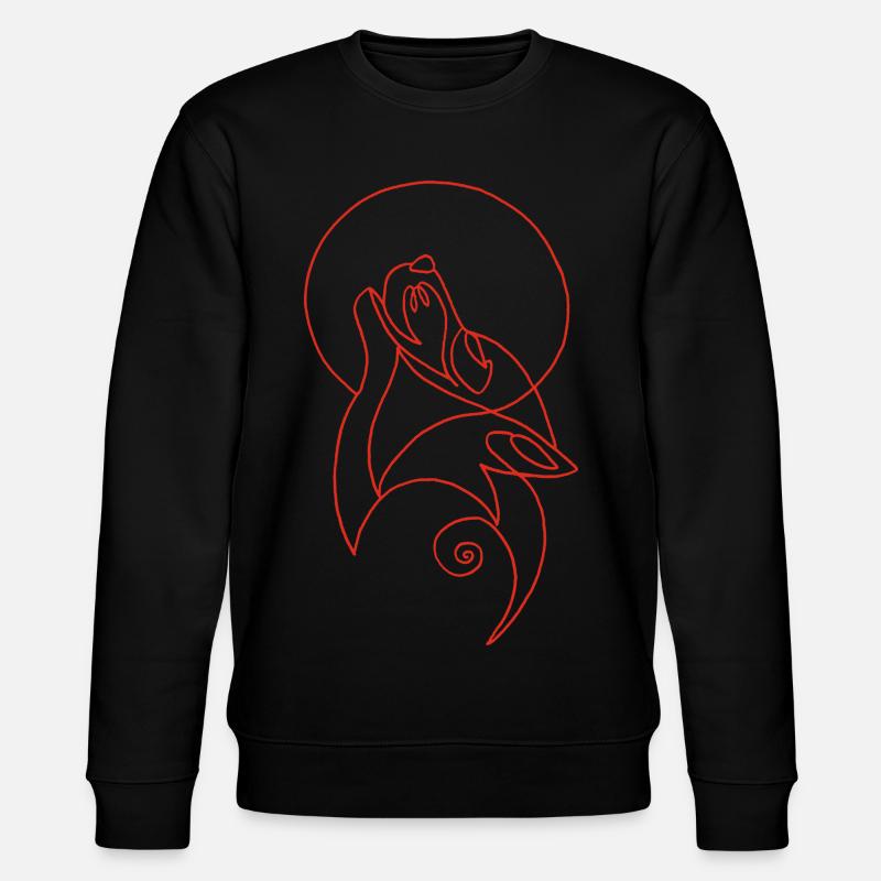 Esquisse du loup rouge - Sweat bio CHANGER Stanley/Stella Unisexe - noir