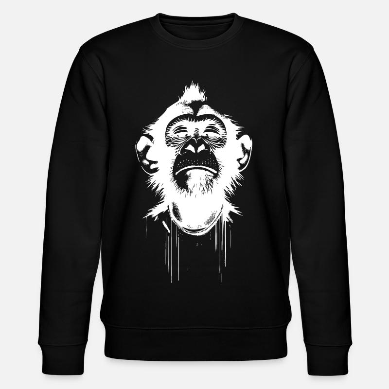 Monkey President - Stanley/Stella Unisex Bio-Sweatshirt CHANGER  - Schwarz
