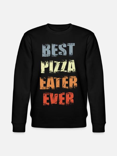 Funny Pizza Eater - Stanley/Stella CHANGER Unisex Organic Sweatshirt - black