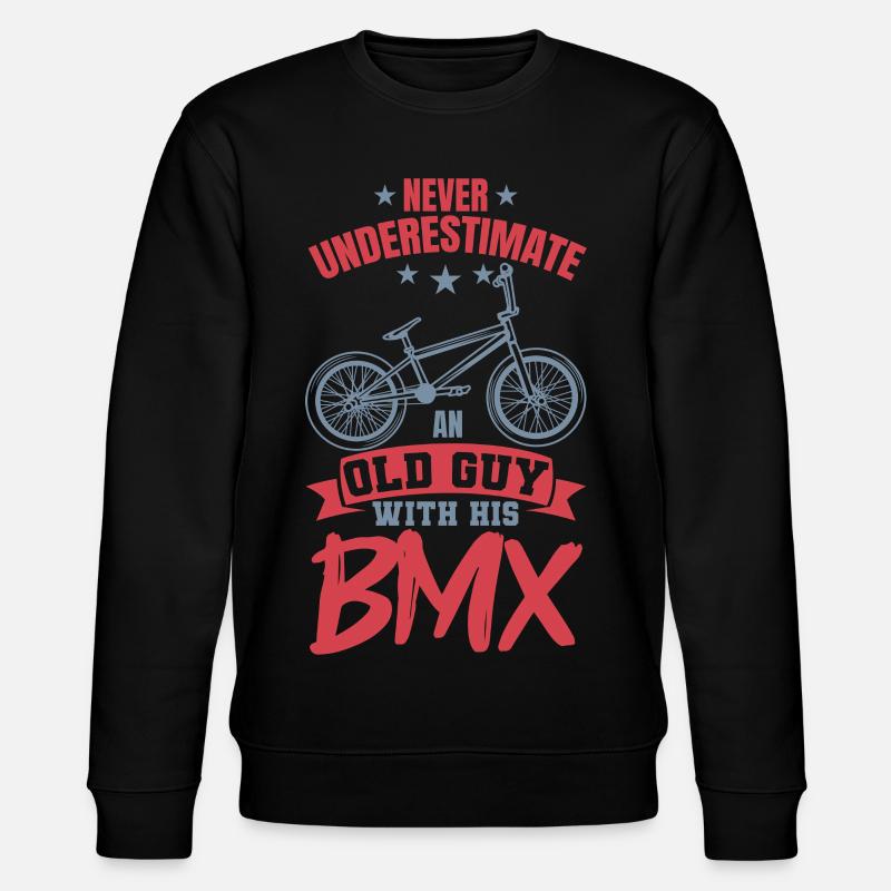 Alter BMX Radfahrer - Stanley/Stella Unisex Bio-Sweatshirt CHANGER  - Schwarz