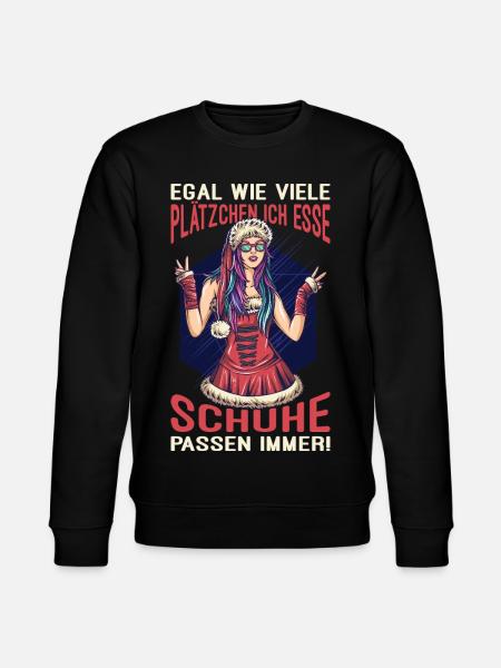 Weihnachtsgeschenk Frauen Plätzchen Lustig Idee - Stanley/Stella Unisex Bio-Sweatshirt CHANGER - Schwarz