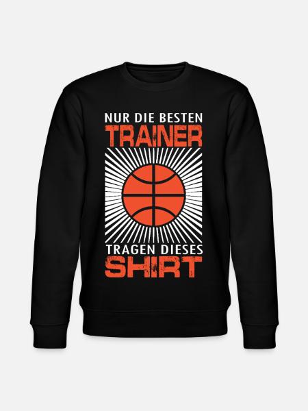 Basketball Trainer Geschenk Coach Team - Stanley/Stella Unisex Bio-Sweatshirt CHANGER  - Schwarz