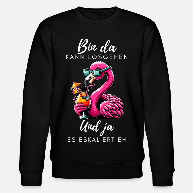 Flamingo Cocktail Party - Sweat bio CHANGER Stanley/Stella Unisexe - noir