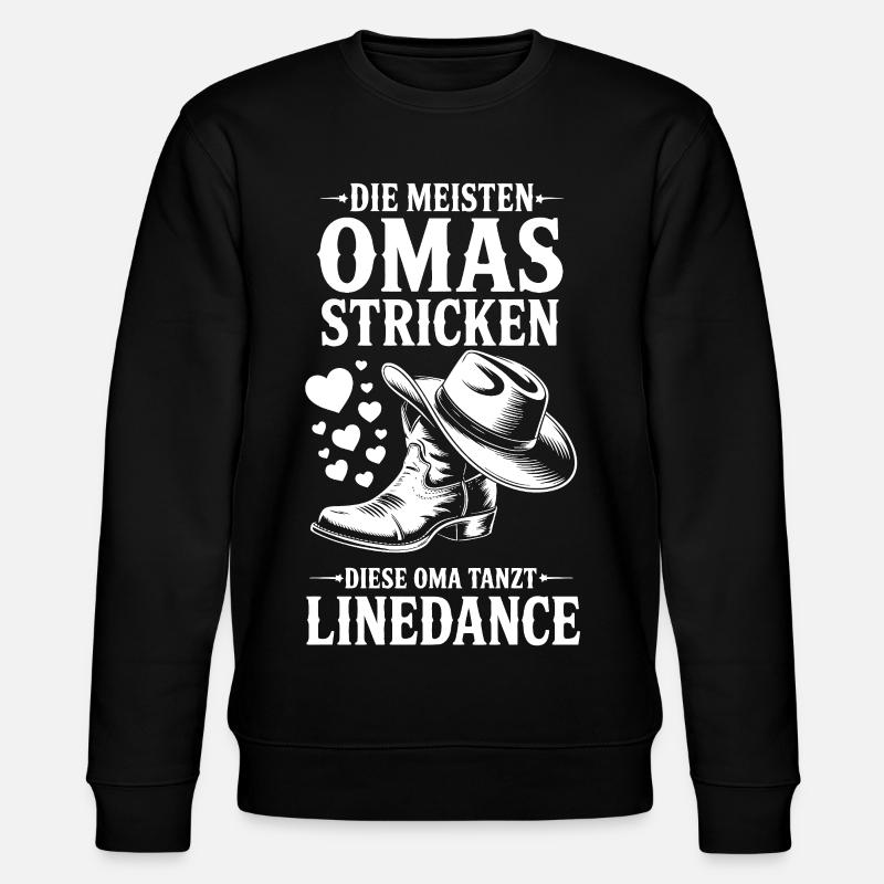 Grandma Dancing LineDance - Stanley/Stella CHANGER Unisex Organic Sweatshirt - black