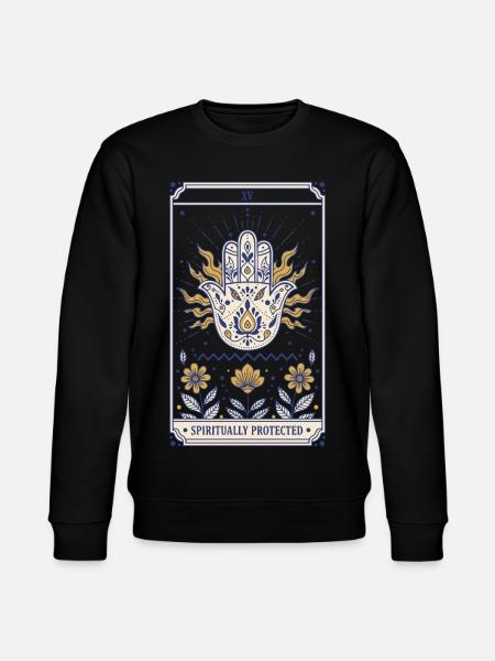 Spirituality Spiritually Protected Lotus Zen - Stanley/Stella CHANGER Unisex Organic Sweatshirt - black