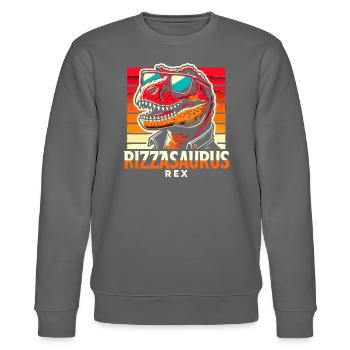 Rizzler Kultur Mit Dinosaurier Kunst Und T-Rex - Stanley/Stella Unisex Bio-Sweatshirt CHANGER  - Burgunderrot - Vorne - Nik (191cm) & Marisol (170cm)