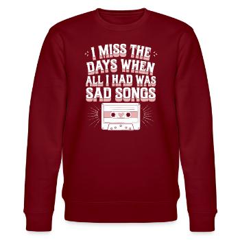 Introversion Alternative Style Emotional - Stanley/Stella CHANGER Unisex Organic Sweatshirt - burgundy - Front - Nik (191cm) & Marisol (170cm)