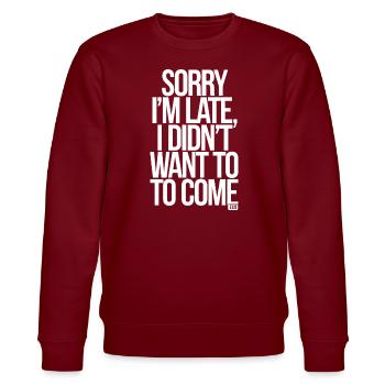 Introversion Alternative Style Emotional - Stanley/Stella CHANGER Unisex Organic Sweatshirt - burgundy - Front - Nik (191cm) & Marisol (170cm)