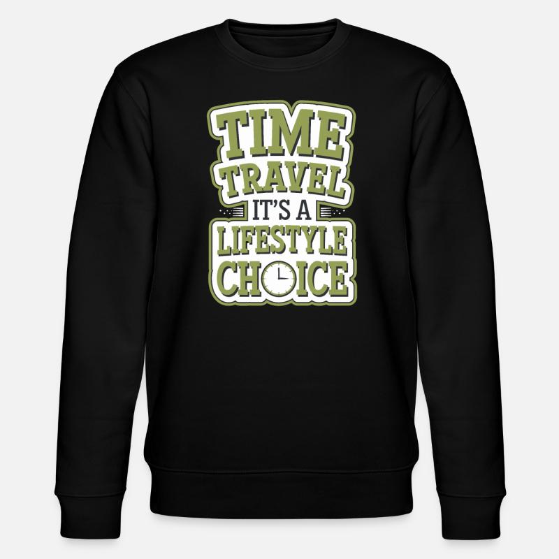 Zeitreise-sci-fi-enthusiast Und Zeitmaschine - Stanley/Stella Unisex Bio-Sweatshirt CHANGER  - Schwarz