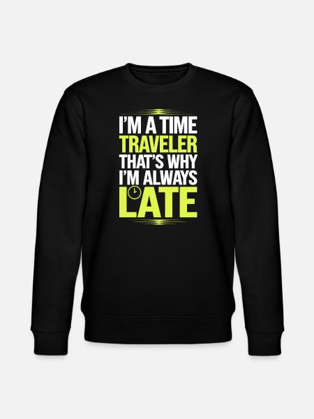 Zeitreise-sci-fi-enthusiast Und Zeitmaschine - Stanley/Stella Unisex Bio-Sweatshirt CHANGER  - Schwarz