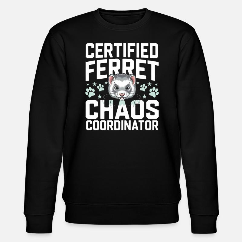 Frettchenbesitzer, Frettchenliebhaber, Süßes - Stanley/Stella Unisex Bio-Sweatshirt CHANGER  - Schwarz
