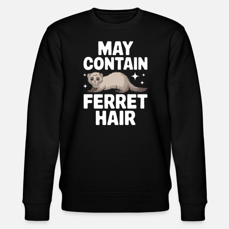 Frettchenbesitzer, Frettchenliebhaber, Süßes - Stanley/Stella Unisex Bio-Sweatshirt CHANGER  - Schwarz