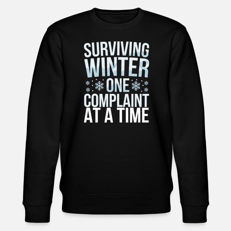 Winter-grumpy-cold-weather-complaints - Stanley/Stella CHANGER Unisex Organic Sweatshirt - black